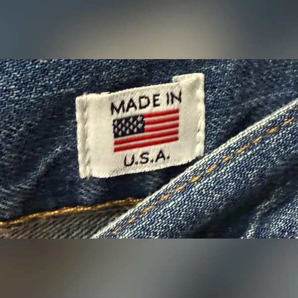 RE/DONE Originals Relaxed Crop Jeans Women's 27 Mid Blue Vintage Wash USA‎ Made - Image 4