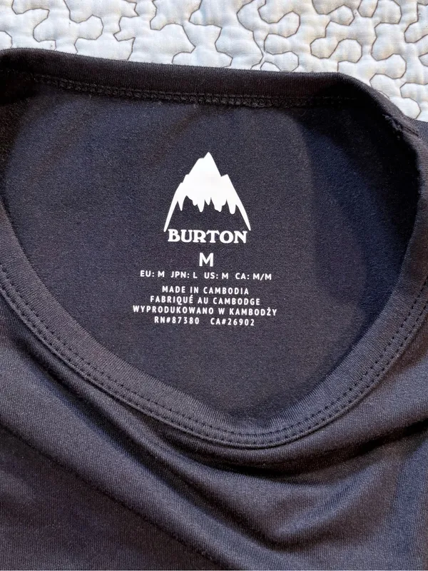 💥Burton Women’s Midweight Dryride Base Layer Crewneck Top Black Thumbholes~M🧡 - Image 10