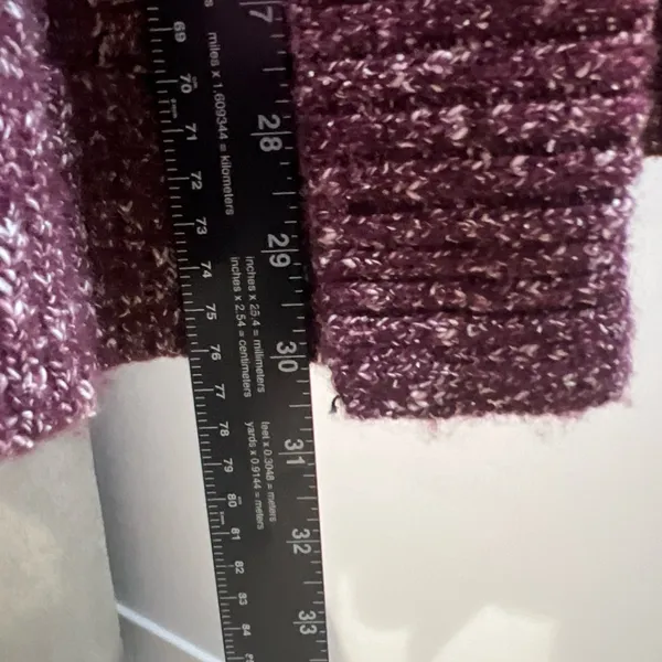 L.L. Bean Women's Burgundy Open-Front Cardigan - Image 6