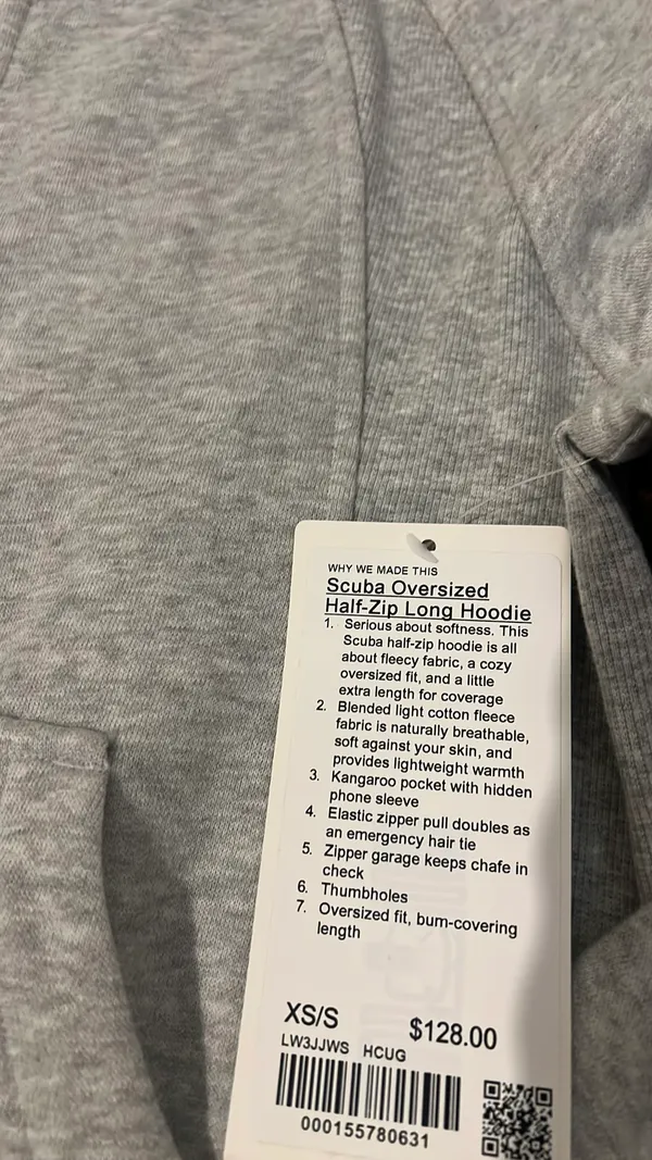 Long Scuba Oversized Half-Zip Hoodie Lululemon - Image 6