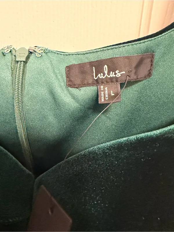 Lulus Precious Impression Emerald Green Velvet Bustier Midi Dress Size Large - Image 5