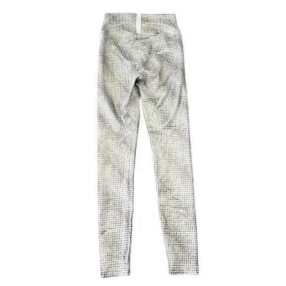 Peloton Womens‎ Metallic Silver Geometric Dot High Waist Workout Leggings Size M - Image 6