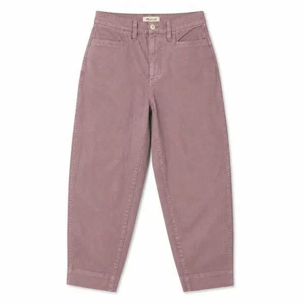 Madewell 26 Slim Emmett Tapered Pants High Rise Vintage Petal Pink MD115 Relaxed - Image 2