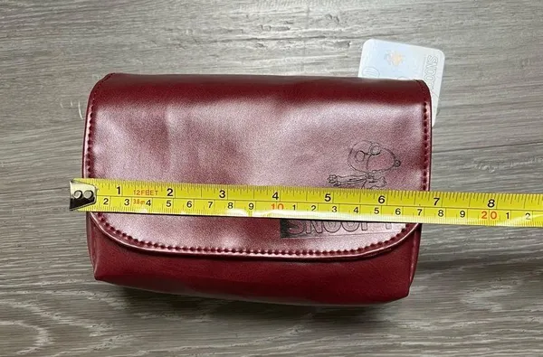 Peanuts snoopy burgundy red faux leather crossbody bag - Image 5