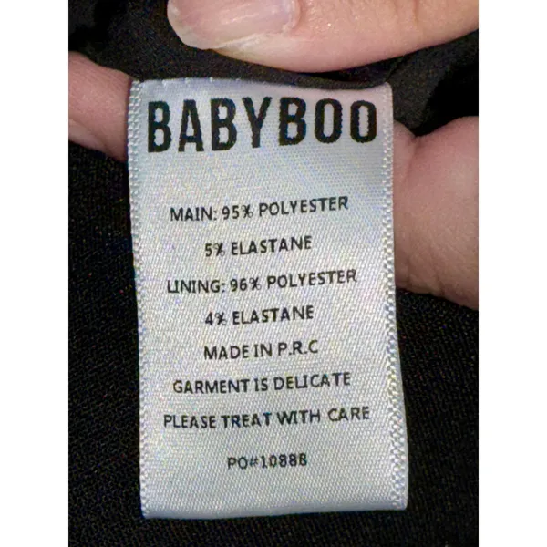 NWT Babyboo Kelly Black Cutout Back Long Sleeve Bodycon Mini Dress Women Size XS - Image 13