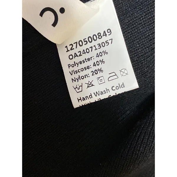 Commense Women's Black Gold Button Knit Long Sleeve Cardigan Sweater Top Size XS - Image 6