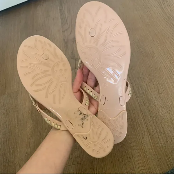 Jack Rogers Light Pink Jelly Sandals Size 10 - Image 5