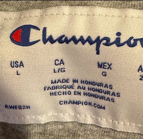 Champion Dark Blue Embroidered Sweatshirt Casual Crew Neck L - Image 3
