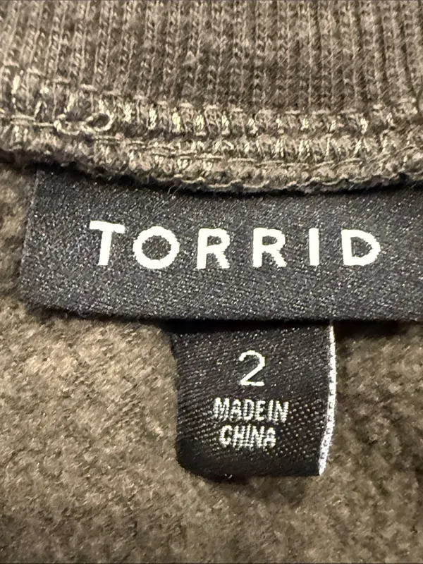 Torrid olive green sweatshirt with crescent moon & stars size 2. (2X) - Image 2