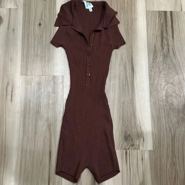 Princess Polly Downtown Romper Chocolate One Piece Women’s XS/Small - Image 2