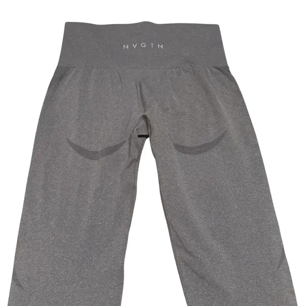 NVGTN Seamless Contour Leggings Light Gray Activewear Compressive Size M - Image 6