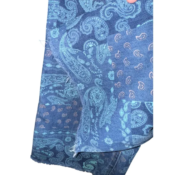 Tribal Jeans Paisley Patchwork Pants Women's 8 Boho Hippie Wide Leg Raw Hem‎ - Image 4