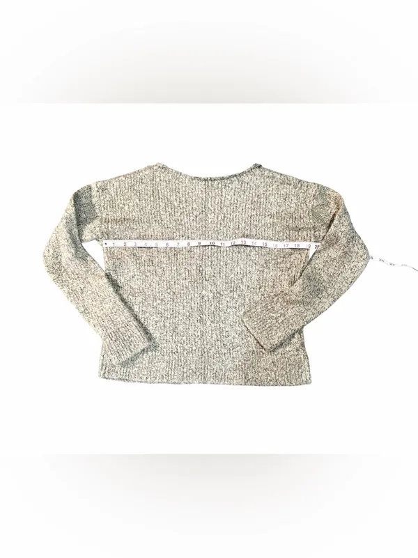 GAP DESIGNED & CRAFTED Tan & Black Marled Boucle Sweater Sz S - Image 3