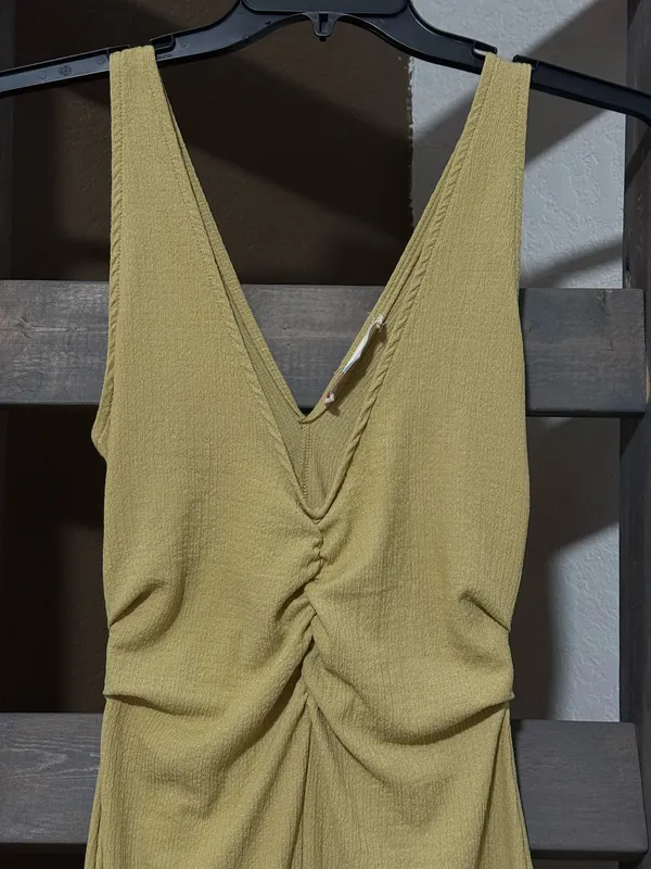 Free People Women’s FP Beach Lyla Midi Dress Sungold Tank Top Size S Summer - Image 2