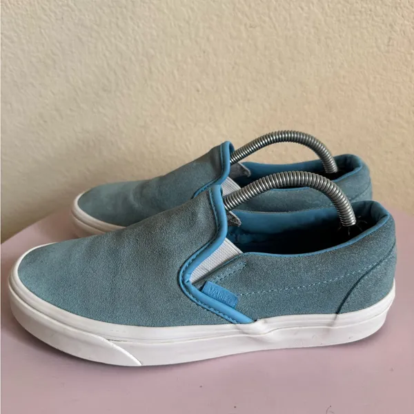 Vans Light Blue Slip on Womens size 7 - Image 6