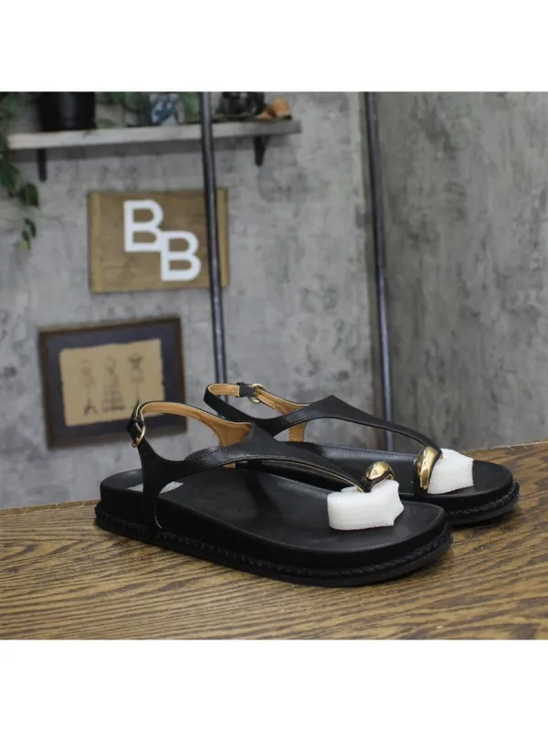 NWT DV Dolce Vita Pacey Round Toe Ring Footbed Flat Sandals PACEY Black 9M - Image 6