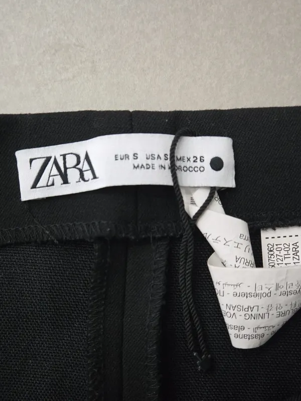 Zara Black Mini Skirt With Asymmetrical Cutout Size S - Image 5