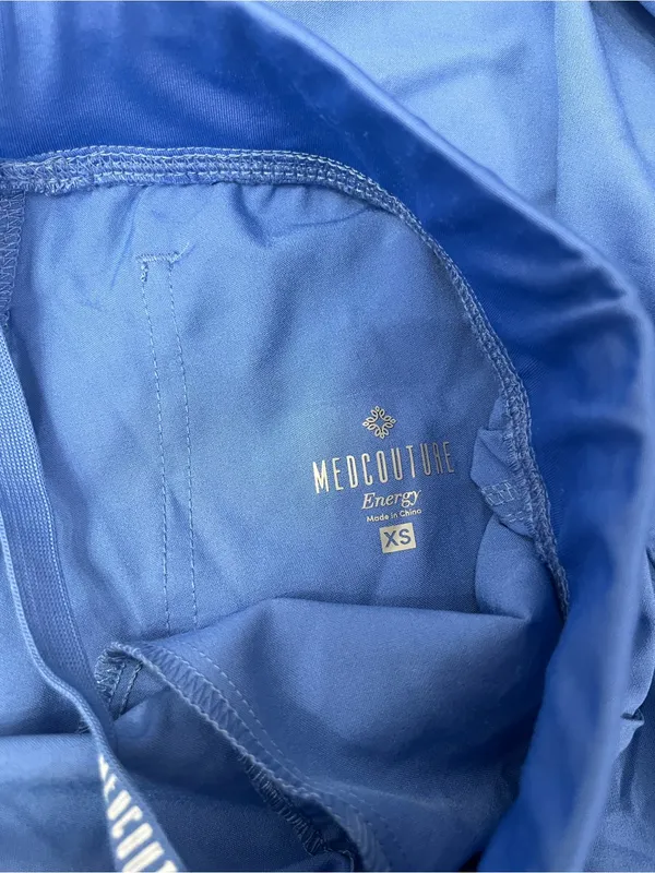 Med Couture Straight-Leg Scrub Pants in Periwinkle - Image 3