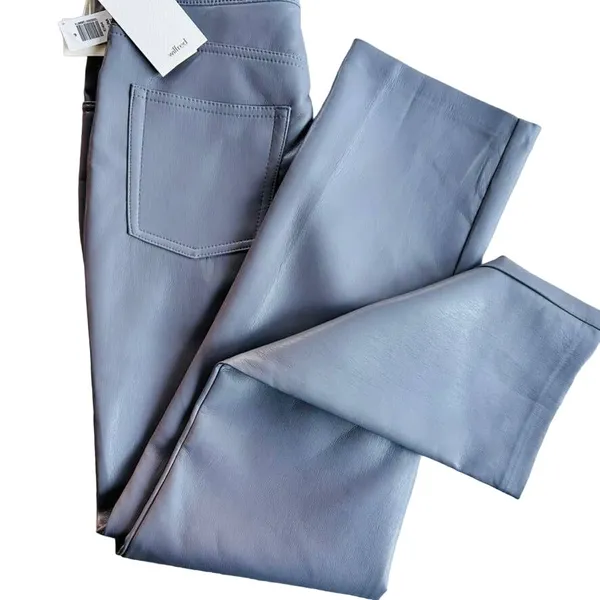 Wilfred Melina High Rise Faux Leather Pant Ardoise Grey Size 4 NEW Short 28" - Image 6