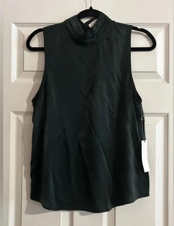 Nine Britton Nights Like This Satin-Front Sleeveless Top Sz Med - Image 2