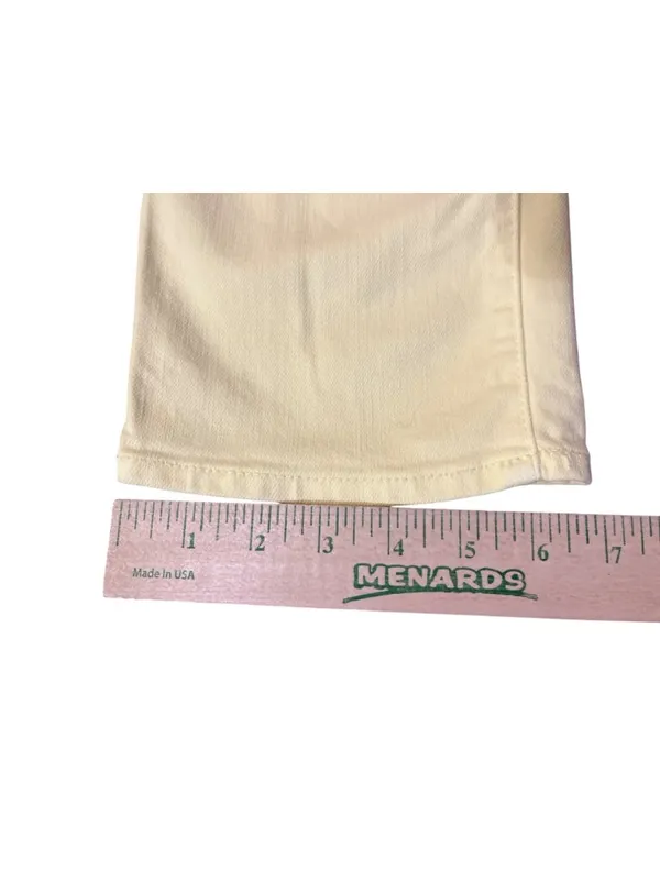 American Eagle Skinny Jeans Womens 14 Low Rise Butter Yellow Stretch Denim - Image 13