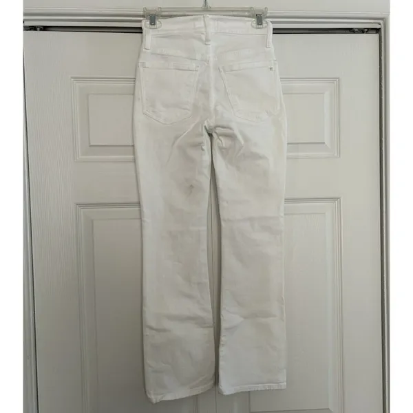 Madewell Mid Rise Kick Out Ankle Length Jeans Pure White Womens Size 23 - Image 6