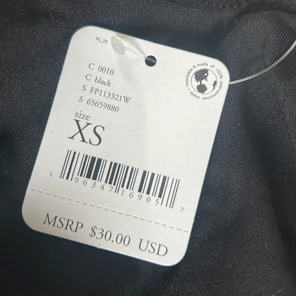 NWT Free People‎ BLACK Swoop Neck Tank Bodysuit - Image 4