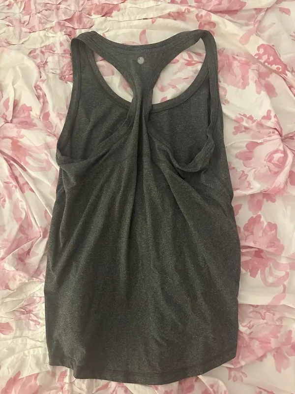 Yogalicious Tank Top Size S Gray Athletic Racerback - Image 2