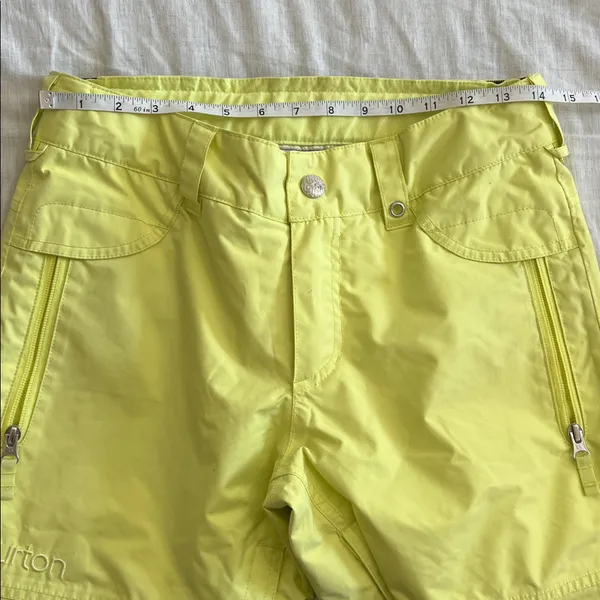 Burton Women's FLY PT Blue‎ Snowboarding Pants Dryride Size Small Yellow - Image 6