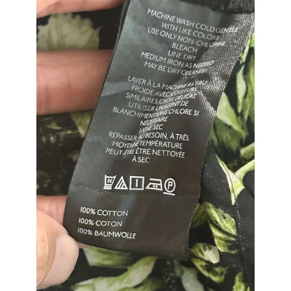 Anthropologie The Somerset Maxi Dress Black Green Floral Cotton Size S - Image 11