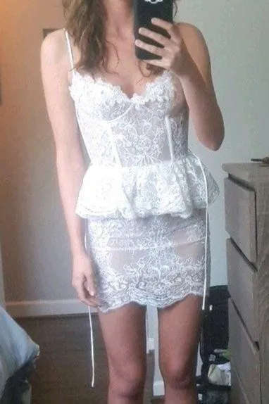 Revolve v chapman poppy lace mini dress in white. Size XS. - Image 5