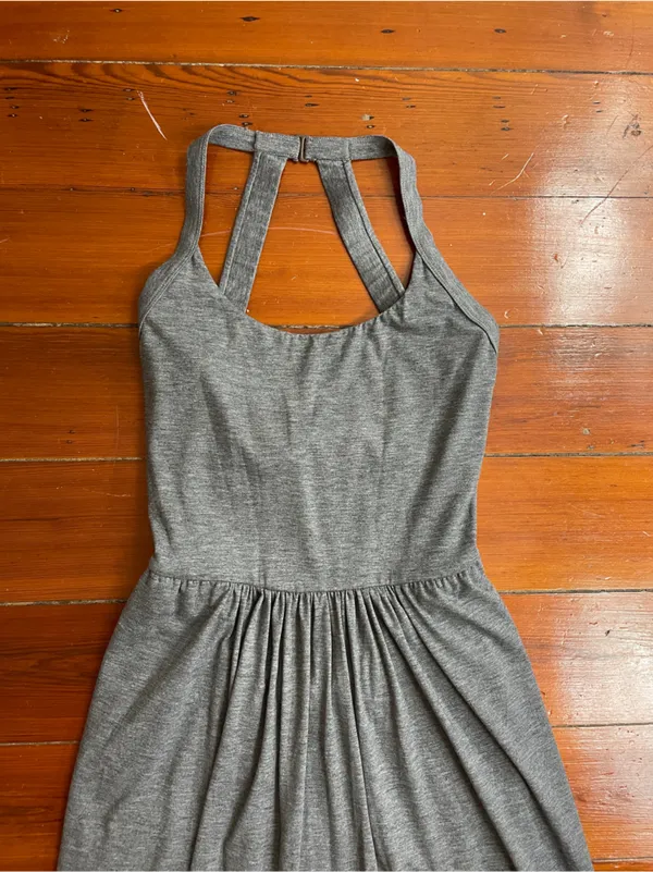 Halara Backless U Neck Twisted Harem Gray Jumpsuit w Pockets Sz M 💚🎀 - Image 11