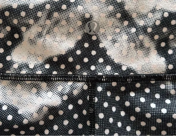 Lululemon - Black Polka-Dot Floral Cropped Leggings - Womens Size 4 - Image 5