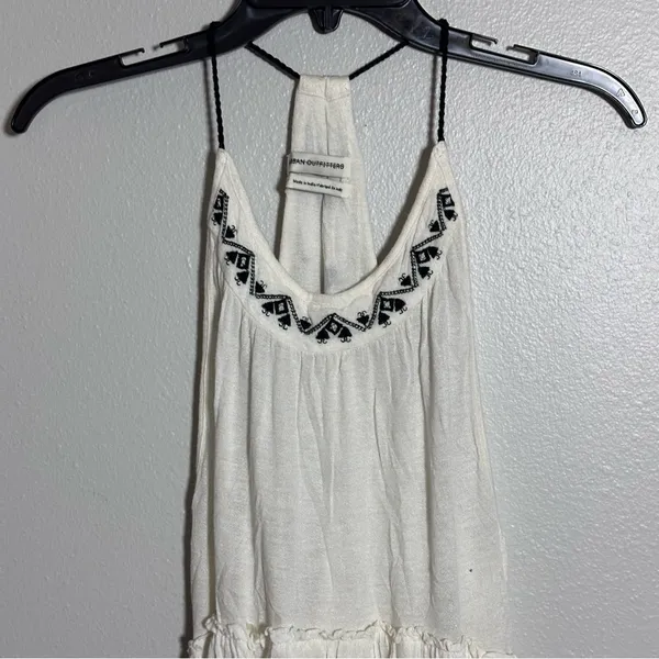 Urban Outfitters Women Ivory Embroidered Dream Catcher‎ Tiered Tank Top size S - Image 5