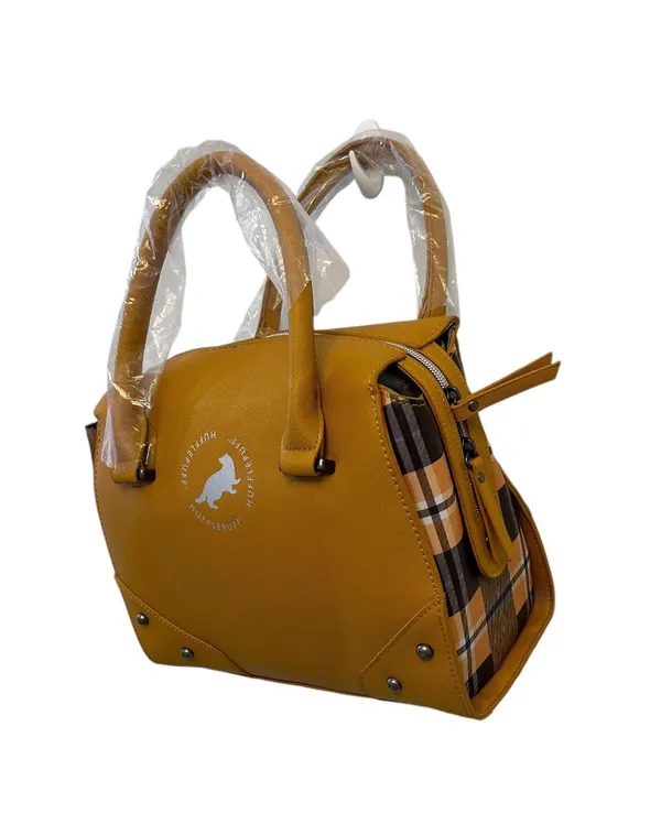 Hufflepuff Hogwarts Bucket Handbag Yellow/ Plaid. NWT - Image 3
