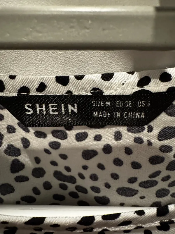 Chic SHEIN Dalmatian Dot Blouse 🖤🤍 - Image 2