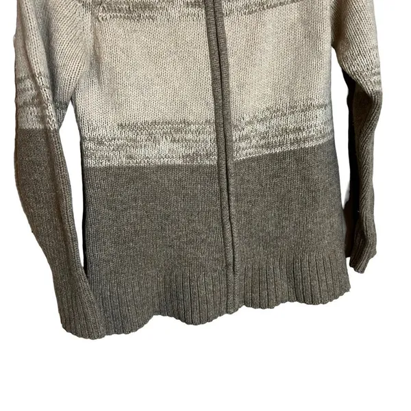 Patagonia 100% Lambswool Full Zip Sweater Jacket Women S Cream Taupe Wool - Image 4