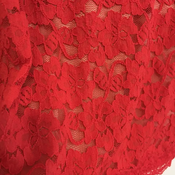 NWT Express Red‎ Lace Backless Short Long Sleeve Mini Dress Y2K Cocktail Party L - Image 3