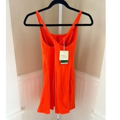 NWT Halara Crisscross Back Active Dress with Built-in Bra & Shorts Orange XS - Image 2
