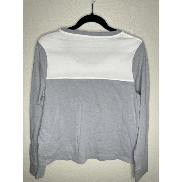 Under Armour Shirt Womens XL Gray Colorblock Long Sleeve Scoop Neck Relaxed Fit - Image 4