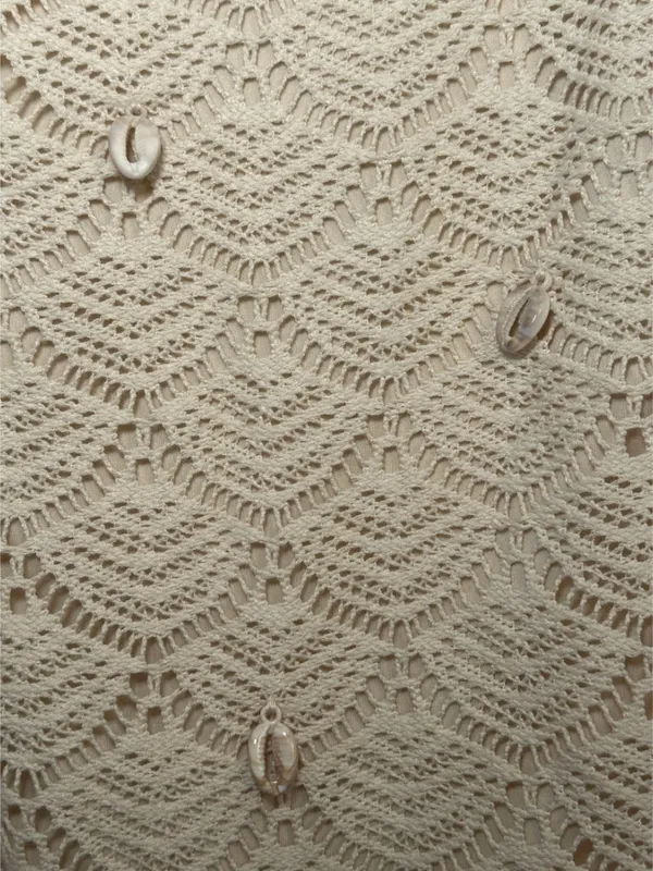 Wild Fable Crochet Mini Dress Cream Shell Detail Small NWT - Image 9