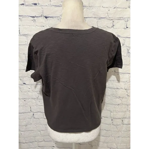 Lucky Brand Graphic TShirt Women's Gray “Don't Wait” Global Earth Short Sleeve L - Image 3