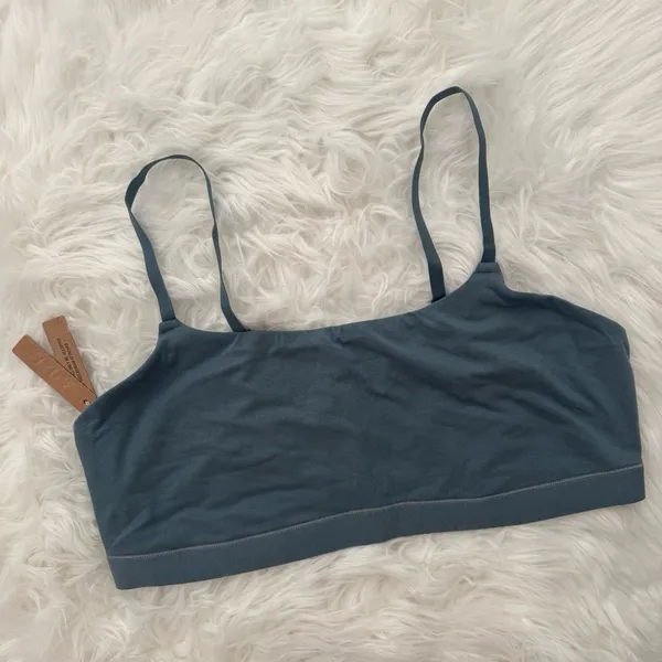 Skims Cotton Jersey Scoop Bralette Kyanite Size 3X - Image 2