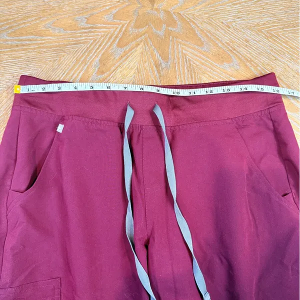 Figs Zamora Jogger Scurb Pants Burgundy PO 1777 Size Medium‎ Petite - Image 8