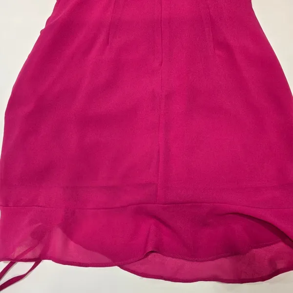 MORE TO COME Mileva Ruched Mini Dress in Fuchsia - Image 8
