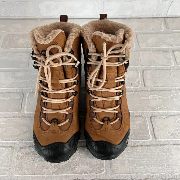Oboz Bridger 7" Boots Womens 7 Brown Sherpa Mid Insulated Hiking Bdry Waterproof - Image 9