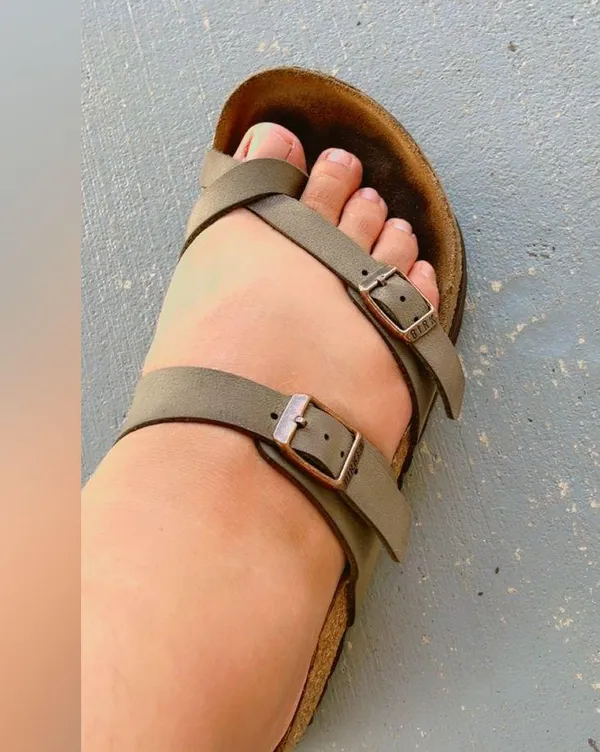 Birkenstock Olive Double Strap Sandals - Image 2