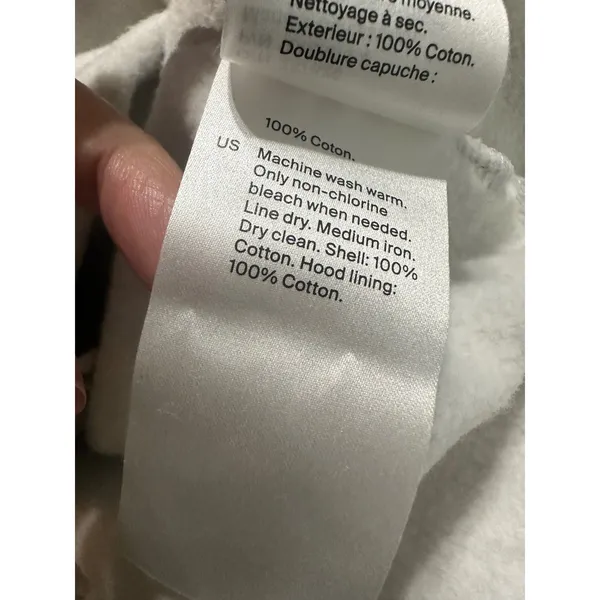 COS Relaxed Fit Maxi Sweatshirt Dress Heather Gray‎ Hooded Cotton Fleece Small - Image 8