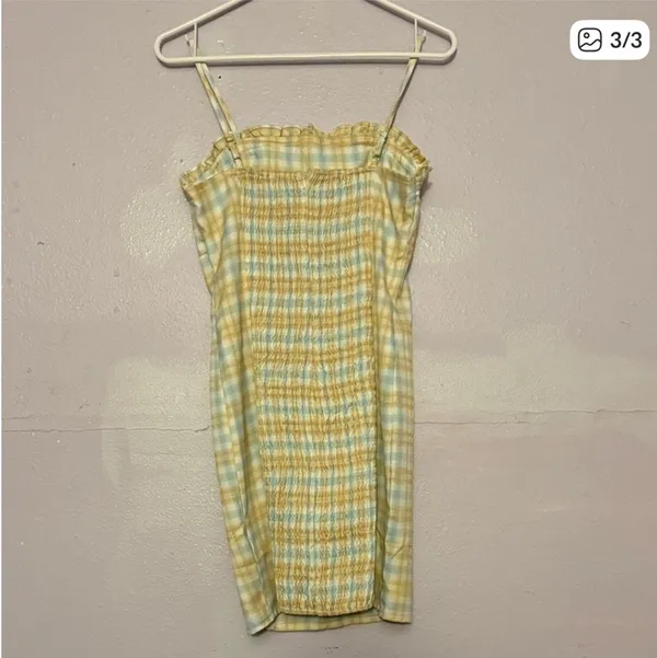 Papaya Pastel Plaid Sleeveless Mini Dress - Image 3
