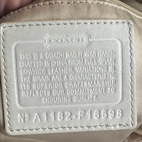 Coach Carly Perforated Leather Tote F16598 Light Taupe Large Shoulder Bag - Image 10
